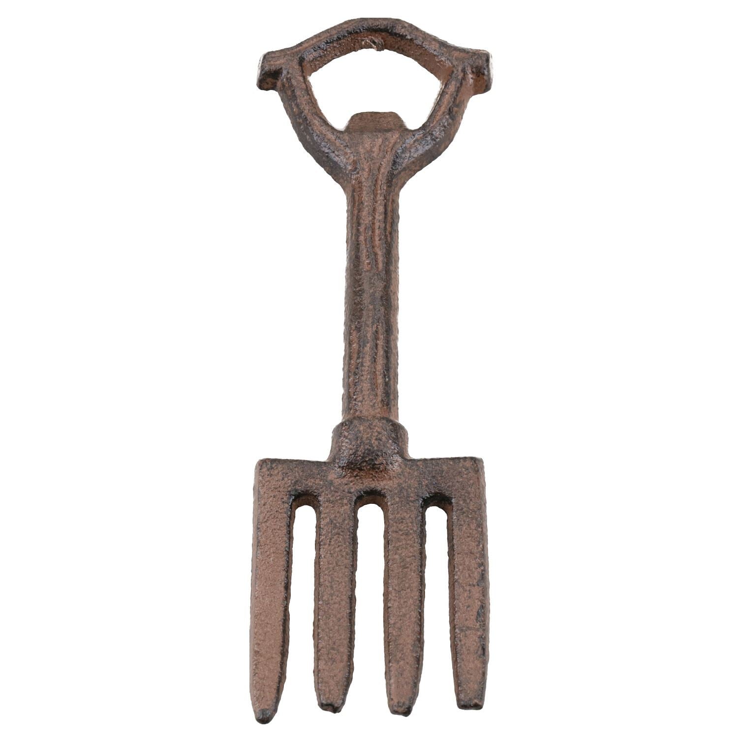 Cast Iron Rustic Fork & Spade Booze Poppers Bottle Opener Set