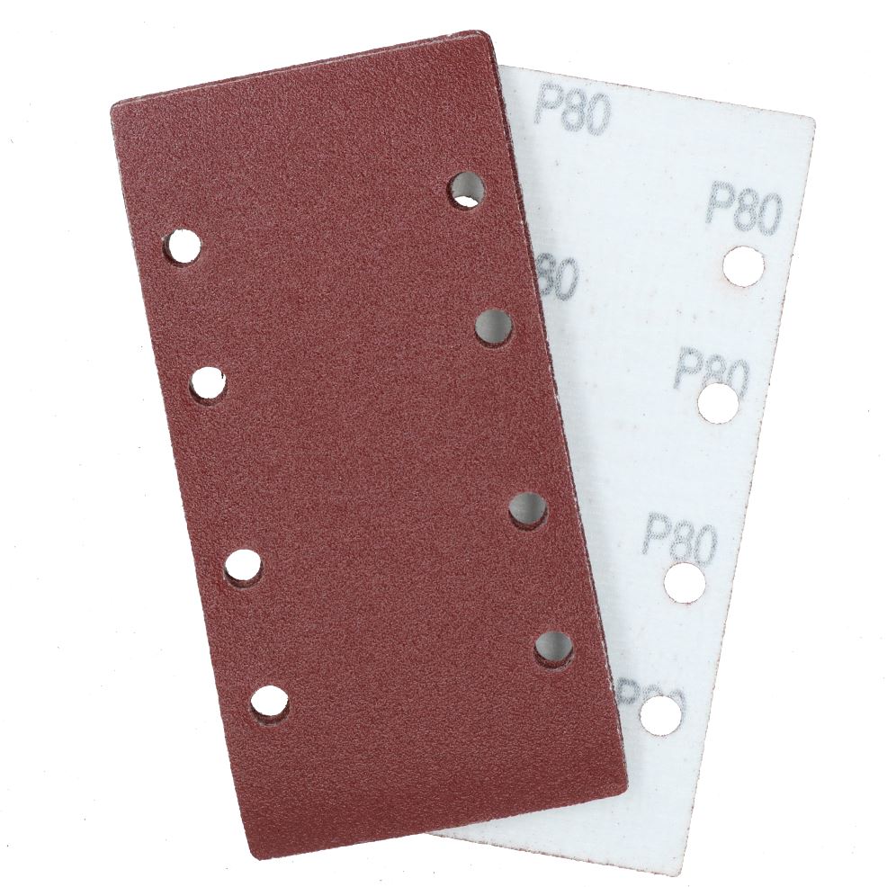 Hook + Loop 1/3 Sheet Sanding Sander Sandpaper Pads 80 Grit 200 Pack