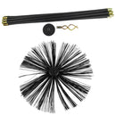 400mm Chimney Sweeping Brush & 9m Drain Rod Plunger Worm Screw TE080_TE744