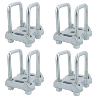 8 boulons en U et 4 plaques de base pour ressorts à lames paraboliques simples pour remorques Ifor Williams