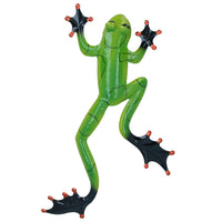 Metal Green Frog Garden/Home Wall Art Ornament Gift With Hanging Hook