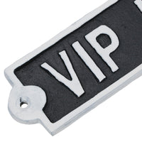 VIP Lounge Cast Iron Sign Plaque Wall Door Fence Gate Post House Garden Yard