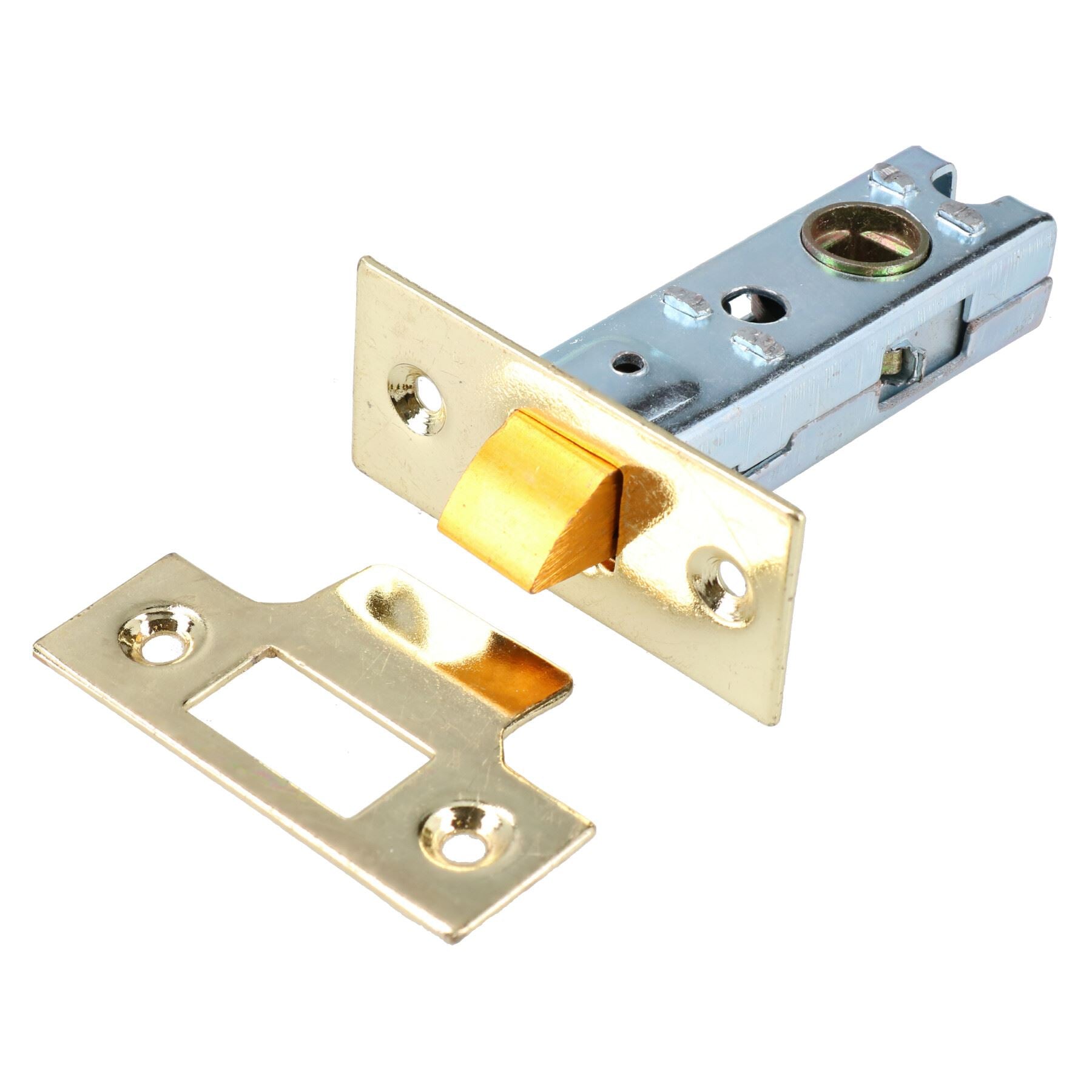 2.5" (63mm) Tubular Mortice Door Latch Brass Lock Turn Handle Sprung Catch