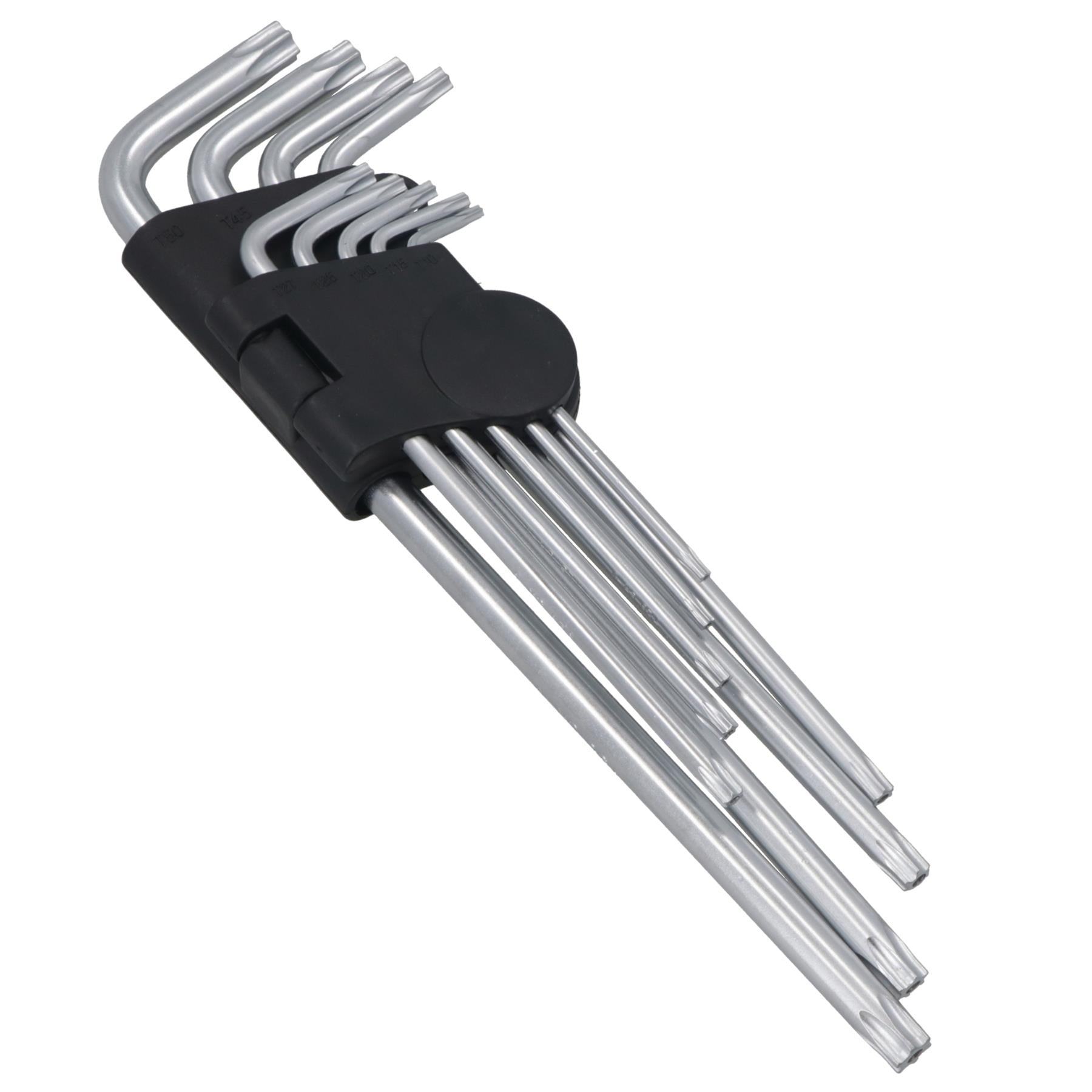 Jeu de 9 clés Torx anti-effraction Security Star avec embouts de type L T10 - T50