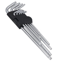 Jeu de 9 clés Torx anti-effraction Security Star avec embouts de type L T10 - T50