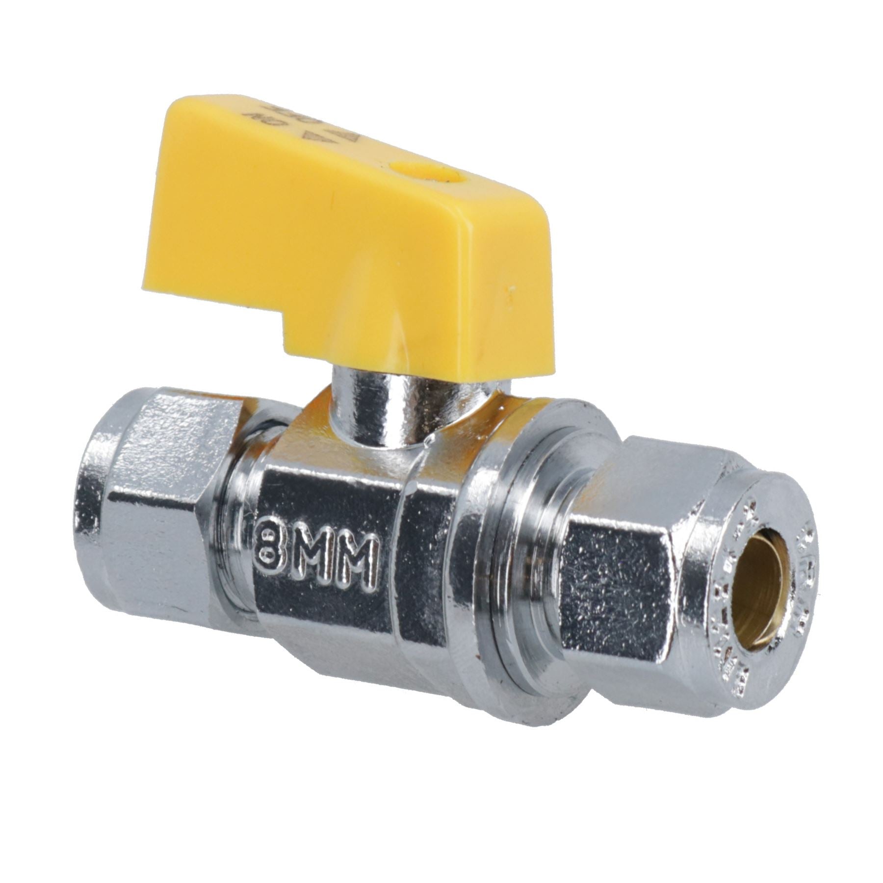 Mini-vanne à boisseau sphérique droite pour régulateur de débit d'eau, de gaz et de GPL, compression de tuyau de 8 mm