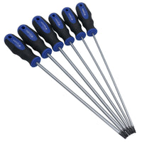 6pc Extra Long Tamper Proof Torx Star Screwdriver Set T10 – T30 250mm Blade