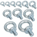 6mm - 48mm Lifting Eyes Eyebolt Ring Zinc Plated 0.07 Ton - 8.6 Ton Capacity 1pc