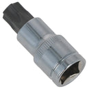 T60 Male Torx Bit Star Socket 1/2" Drive Standard Internal Chrome Vanadium Steel