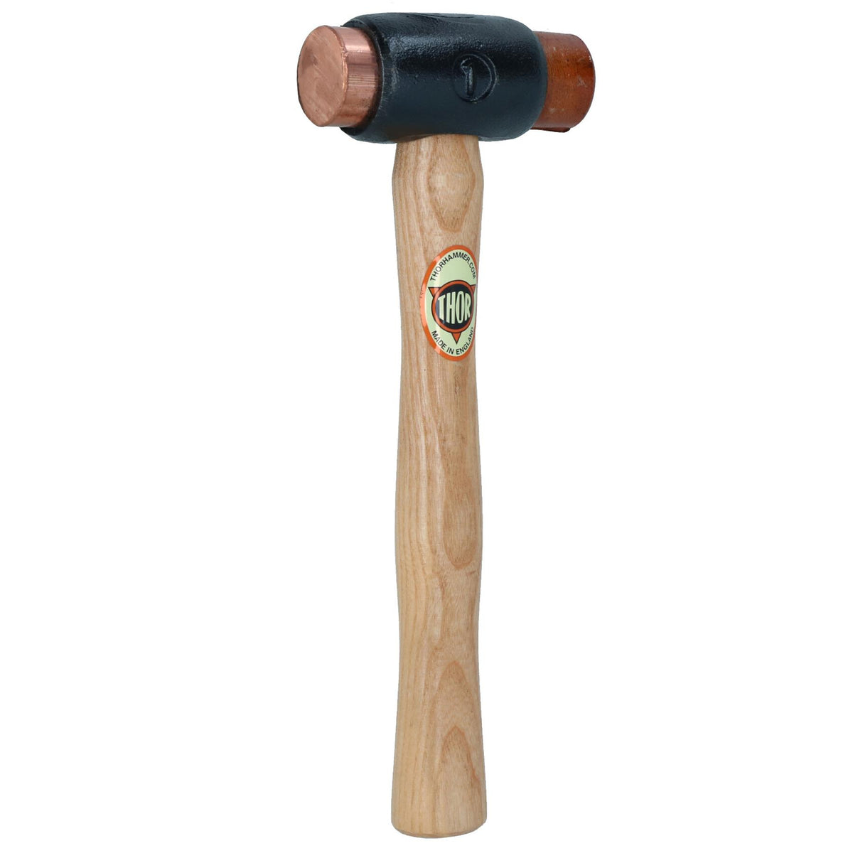Marteau à tête en cuivre et cuir brut Thor n°1 / maillet en cuir Dead Blow TE401