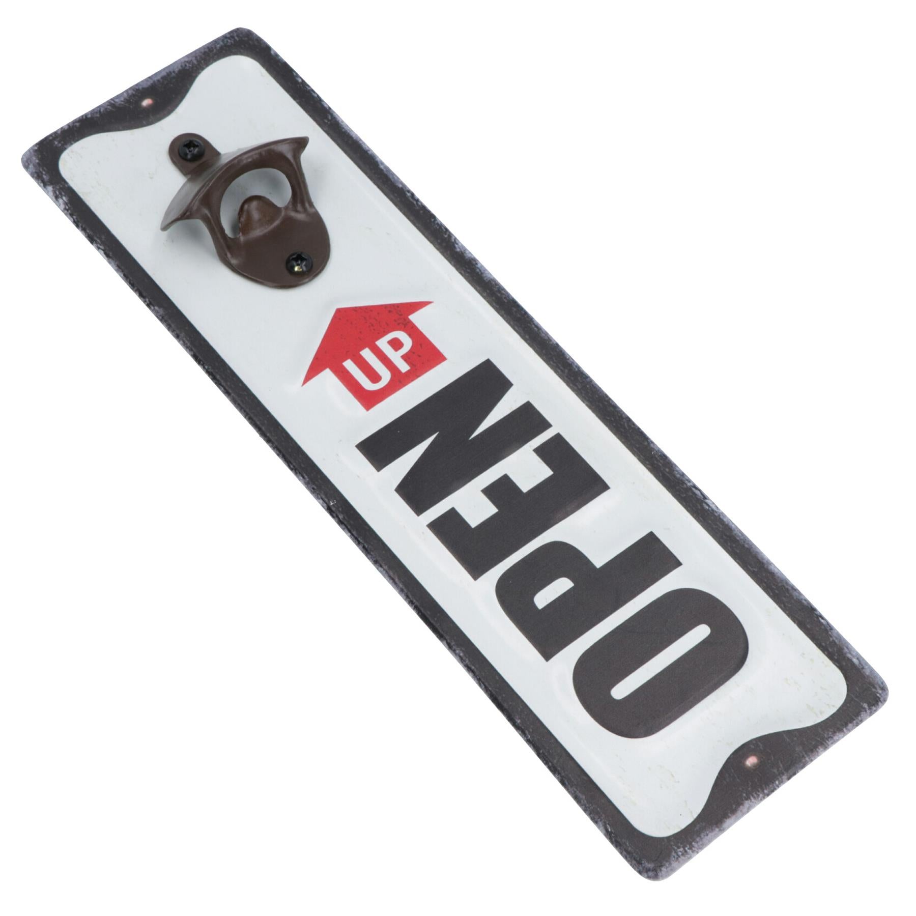 Open Up Bottle Opener Sign Gift Garage Door Shed Bar Hotel Pub Garden Yard