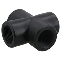 Polypropylene PP 3/4in BSP Female Threaded Cross Way Tee Piece 4 Way