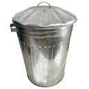 Large Metal Galvanised Bin with Lid + Handles Waste and Animal Feed Storage