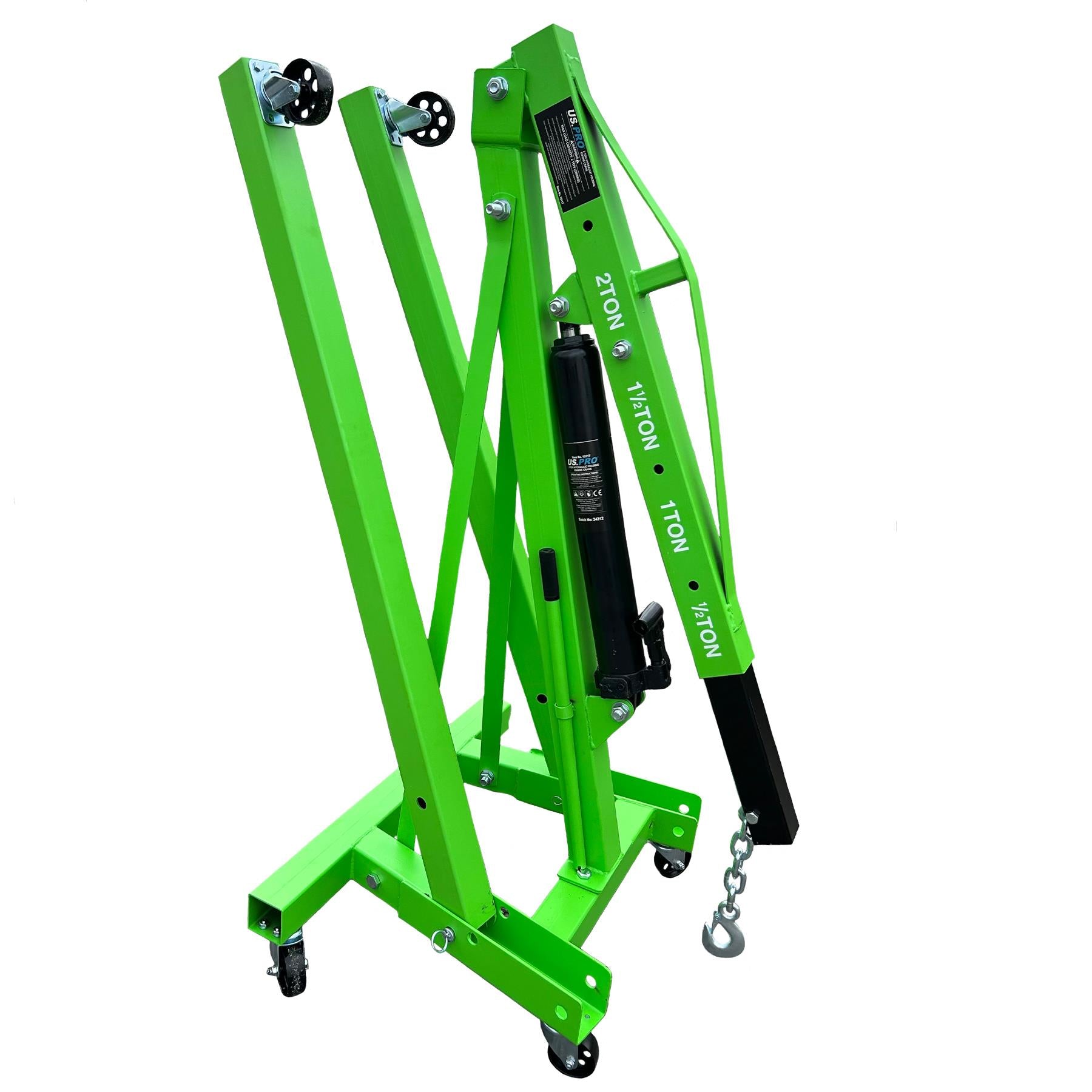 2 Ton Mobile Hydraulic Folding Engine Crane Lift Hoist Lift Stand Fully Adjustable