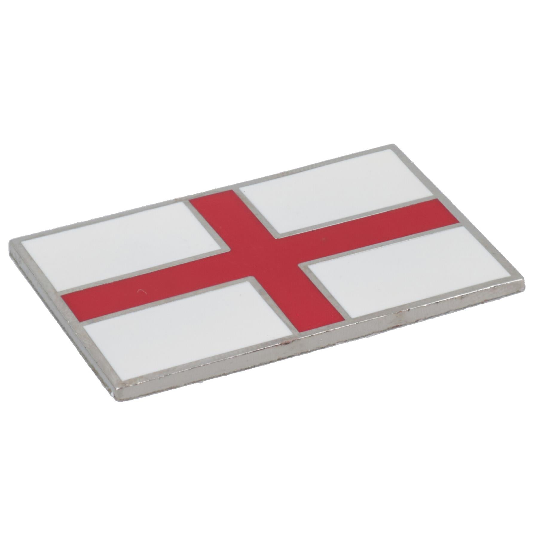 Stick On Metal England ST Georges Flag Emblem Sticker 40mm x 25mm